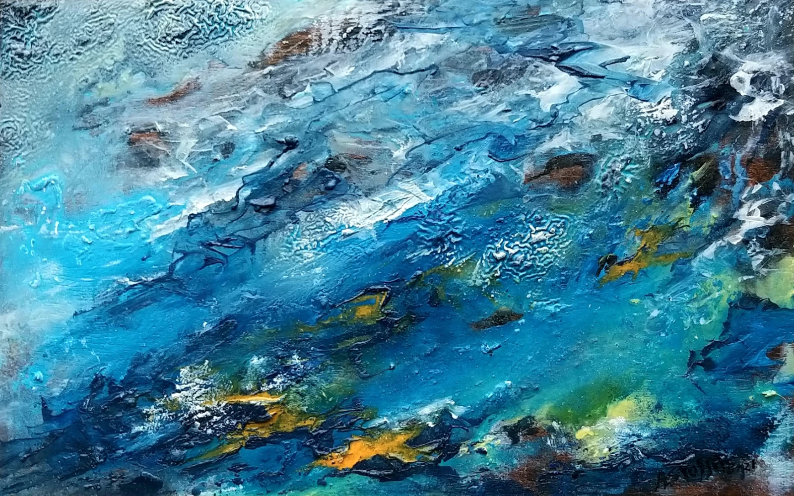 Abstract landscape impression 6 von Astrid Stoffels