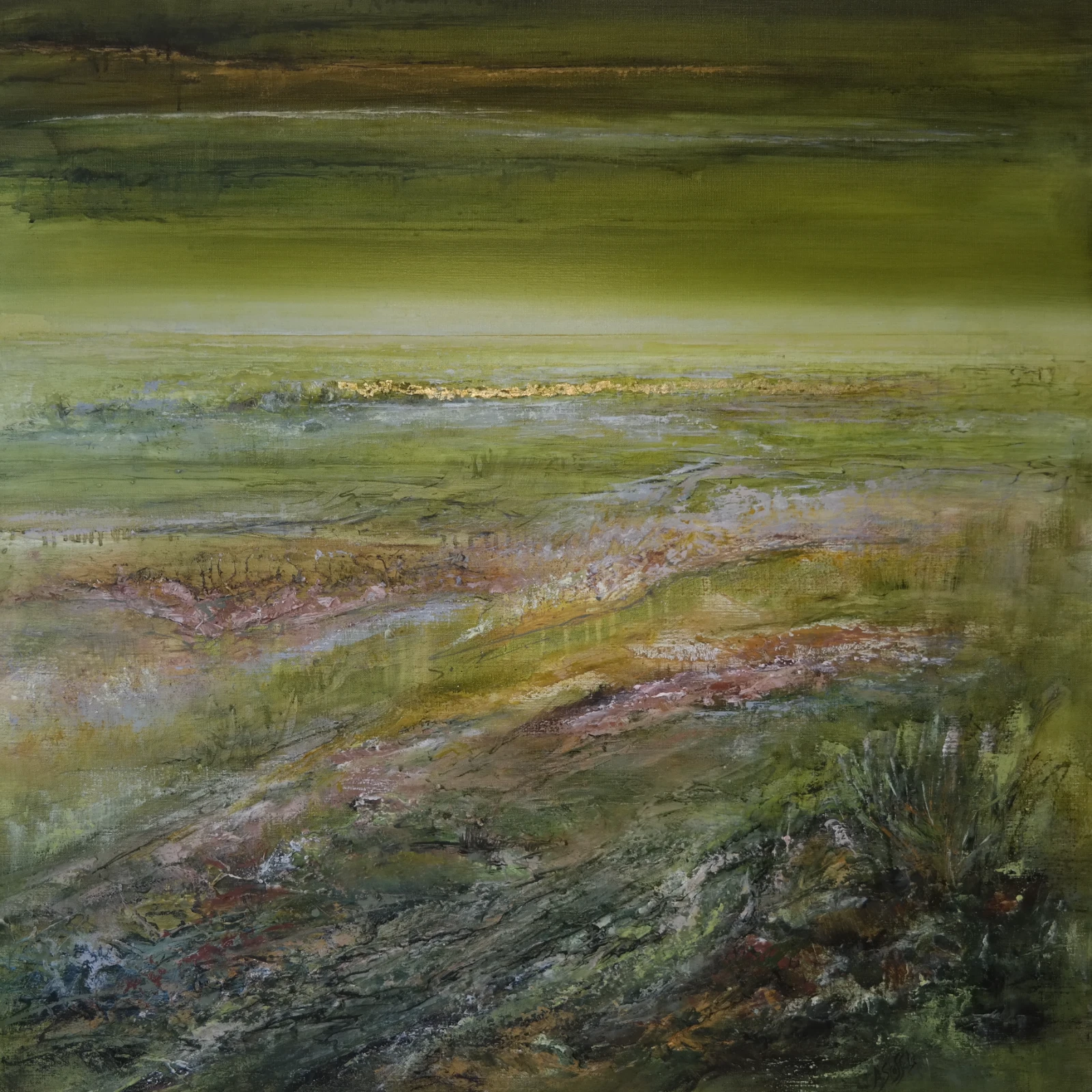 Green with a touch of gold 1 von Astrid Stoffels