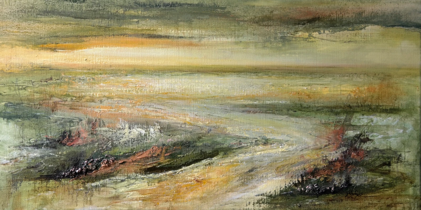 Green with a touch of gold 3 by Astrid Stoffels