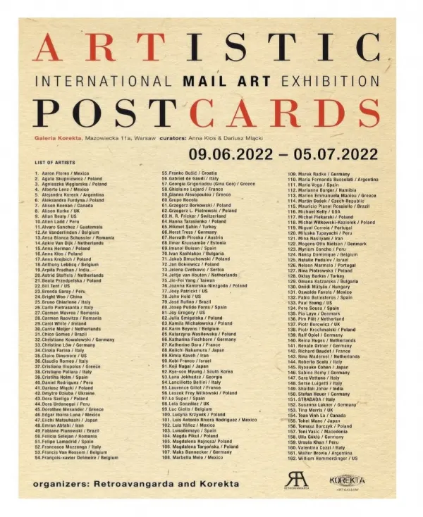 Artistic Postcards, Retroavangarda’s mail Art